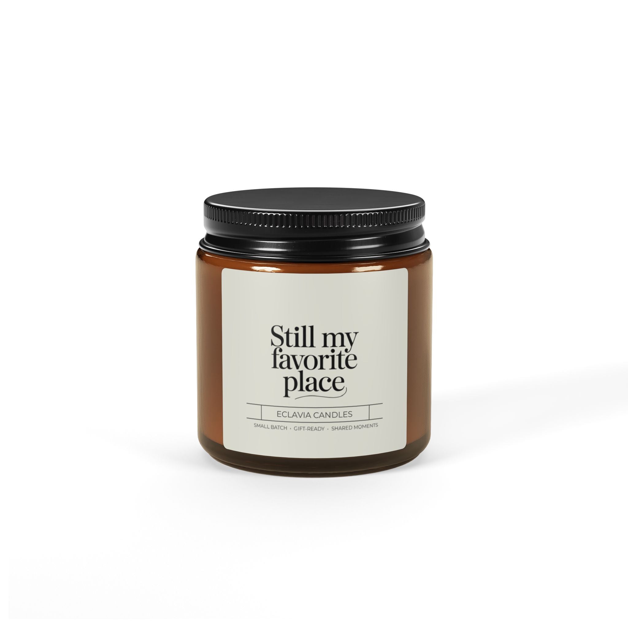 Soy Candle — "Still My Favorite Place" Amber Jar (Scented, Multi-Size)