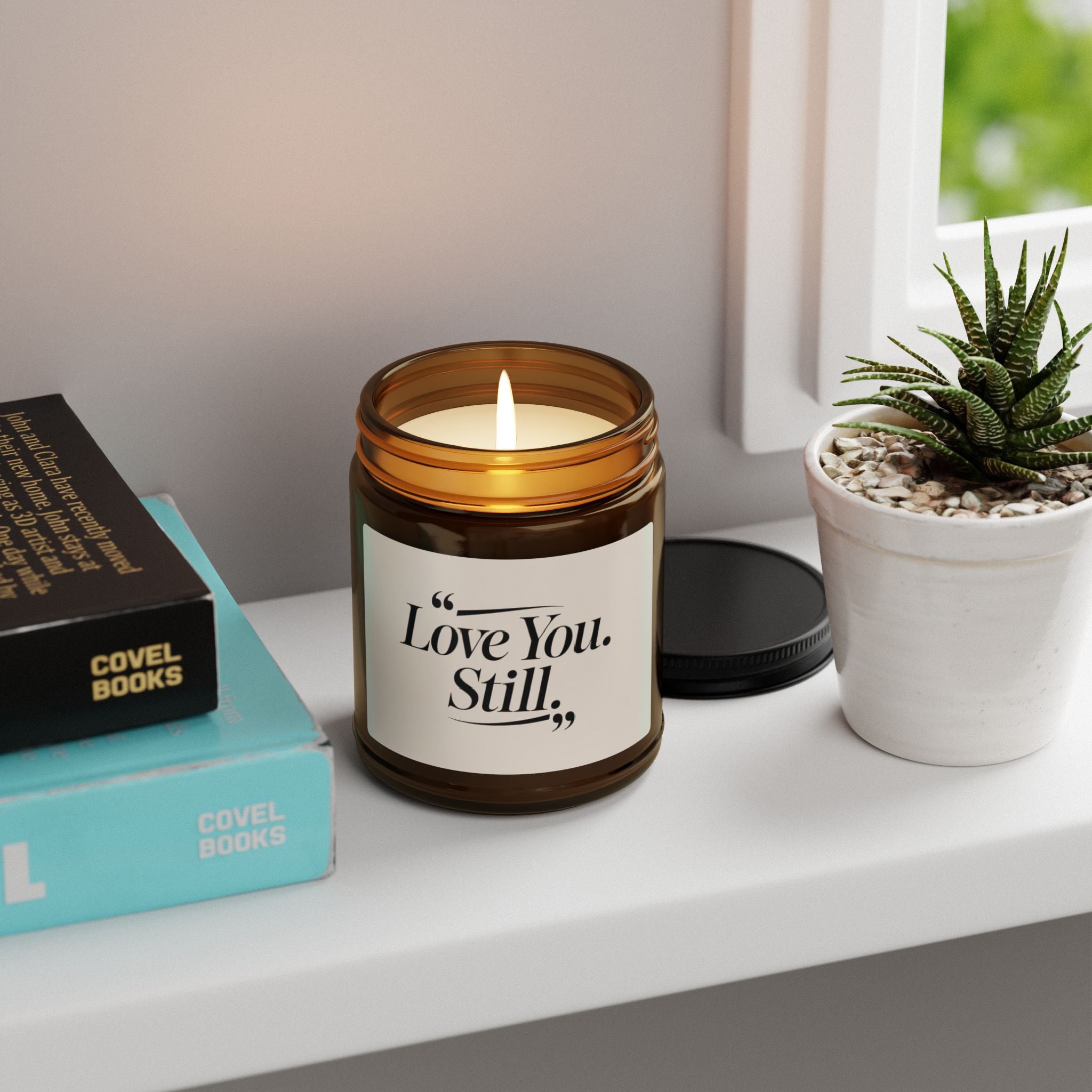 Love You Still Soy Candle — Amber Jar Scented Candle (Romantic Gift)