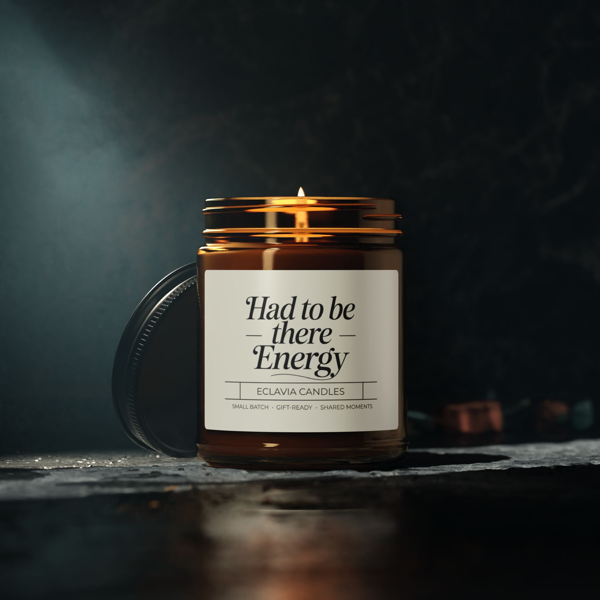 Scented Candle — "Had to Be There" Energy Soy Candle in Amber Jar