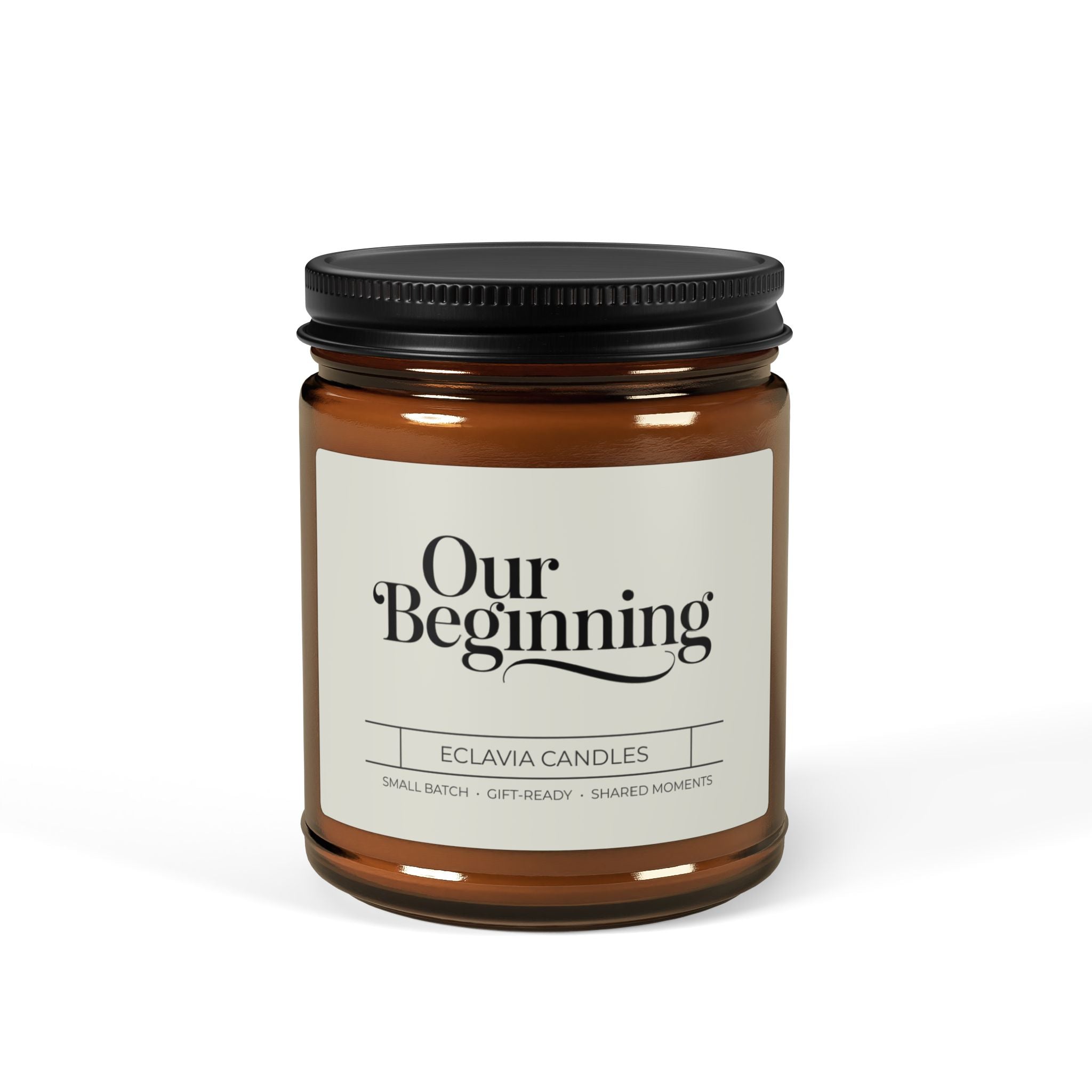Our Beginning Scented Soy Candle — Amber Jar Candle (Multi-Size)