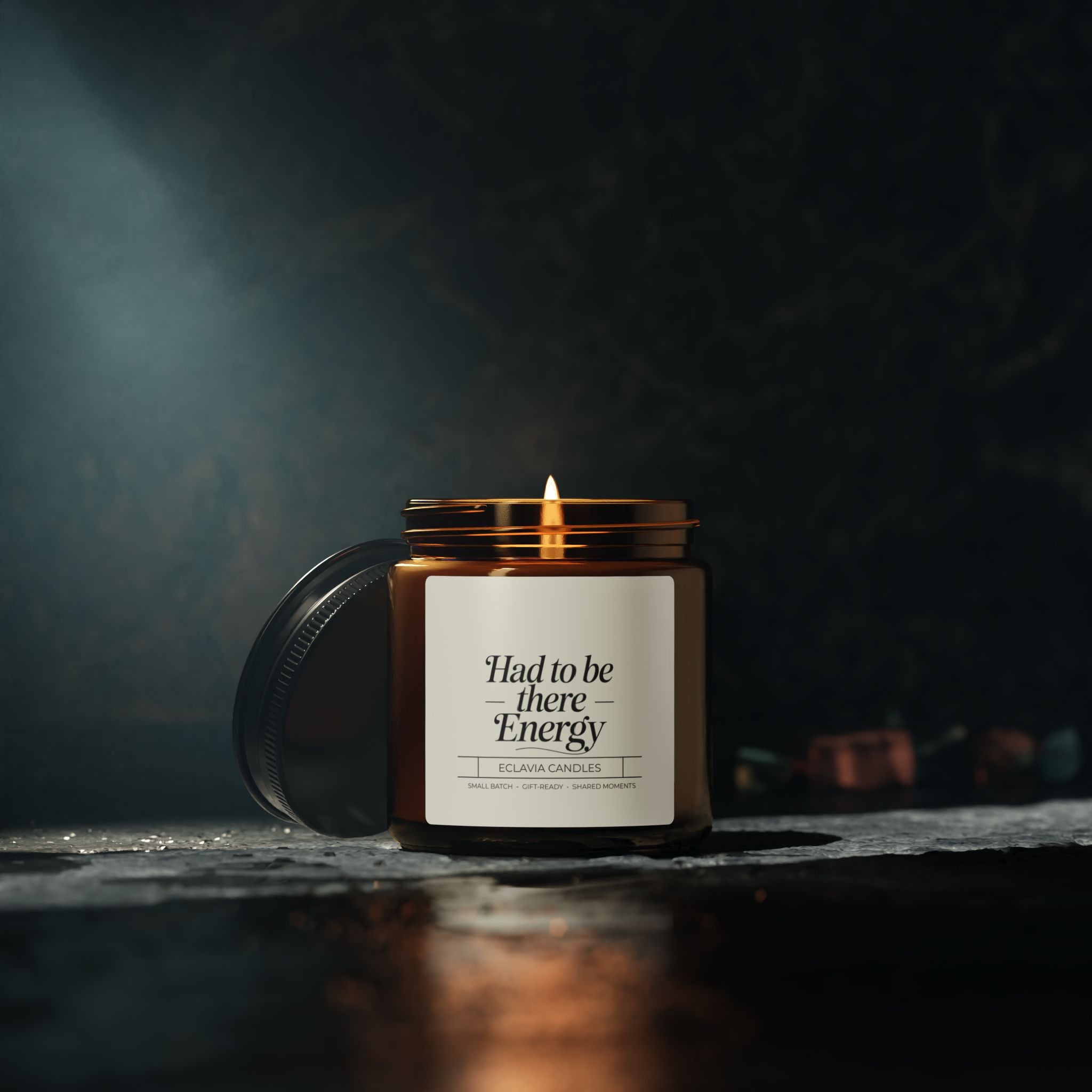 Scented Candle — "Had to Be There" Energy Soy Candle in Amber Jar